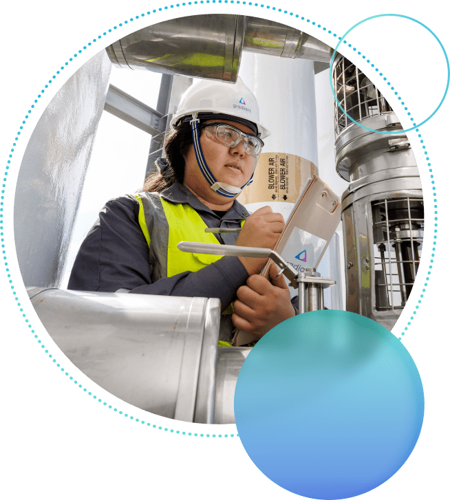 梯度现场操作员监测废水处理系统的性能